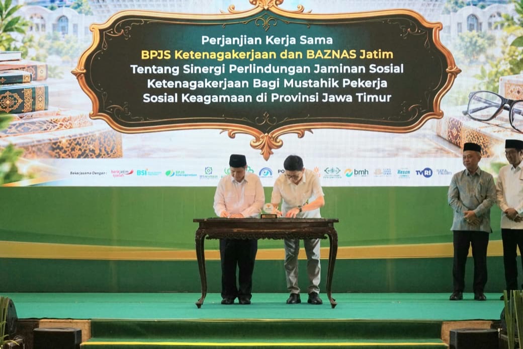 BAZNAS Jatim dan BPJS Ketenagakerjaan Sepakati Kerja Sama Perlindungan Guru TPQ