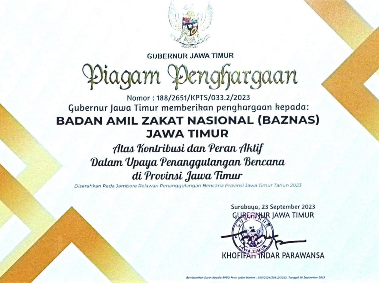 Piag Kontribusi dan Peran Aktif Dalam Upaya Penanggulangan Bencana di Jawa Timur